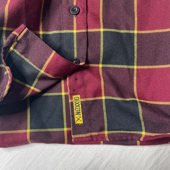 Dixxon Button Up Shirt Women's Medium Red Black Plaid Flannel Form and Function - Picture 6 of 8